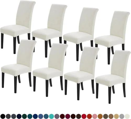 Miniatura 43 de Joccun Fundas para Sillas de Comedor Juego de 2, Fundas Elásticas para Sillas de Comedor Fundas para Sillas de Comedor Protector de Asiento, Funda