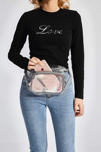 Miniatura 7 de Riñonera Veckle transparente impermeable bonita bolsa de cintura aprobada por el estadio transparente para mujeres y hombres, viajes, playa