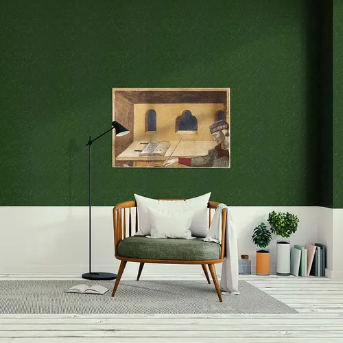 Miniatura 3 de Abyssaly - Papel tapiz verde oscuro para despegar y pegar, extraíble, papel adhesivo con textura de seda en relieve, 23.6 x 196.8 pulgadas
