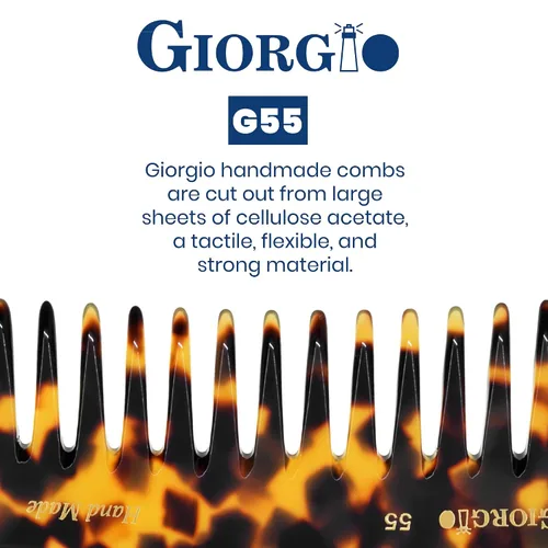 Miniatura 5 de Giorgio G55 TY - Peine de dientes anchos para desenredar el cabello mojado, peine para desenredar el cabello de grosor fino a medio, peines