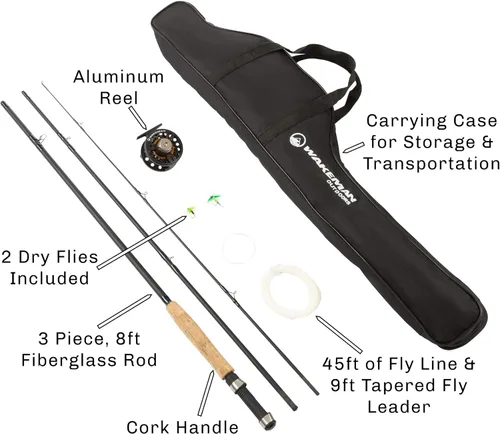 Miniatura 3 de Wakeman Outdoors Fly Fishing Rod & Reel Combo Starter Kit with Case and Accessories