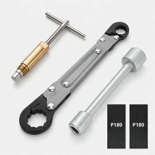 Miniatura 11 de Holdly Herramientas de fontanería Kit de llave de parada angular, llave ajustable, herramientas profesionales de fontanero para instalar nuevas Kit