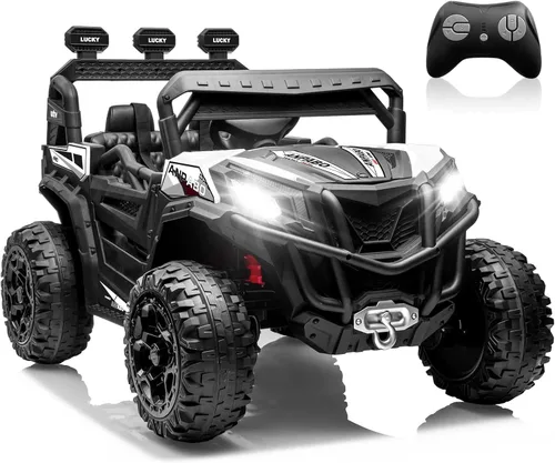 Miniatura 11 de ANPABO Juguetes de paseo de 24 V para niños grandes con control remoto, motores de 4 x 75 W, máximo 4.5 MPH, conmutable 4WD/2WD, 4 amortiguadores