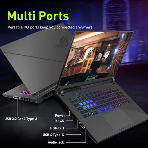 Miniatura 9 de ASUS ROG Strix G16 16" WUXGA 165Hz - Laptop para juegos, GeForce RTX 5070 8GB GDDR7, AMD Ryzen 9 8940HX, 16GB DDR5, 2TB de almacenamiento