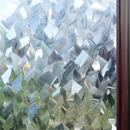 rabbitgoo - Película de privacidad para ventana, cubierta de puerta adhesiva estática de vidrio esmerilado decorativo 3D, bloqueador solar, adhesivo