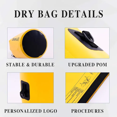 Miniatura 2 de IDRYBAG Bolsa seca para kayak impermeable 2L/5L/10L/15L/20L, pequeña bolsa impermeable para navegación