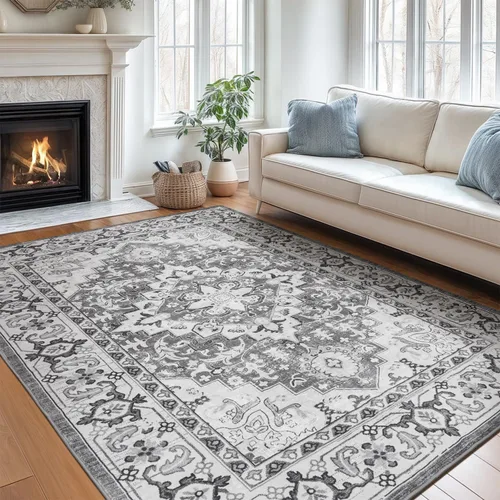 Miniatura 48 de Lofus 8x10 Alfombras de área para sala de estar, alfombra de área lavable, alfombras para dormitorio, cocina, alfombra vintage boho, alfombra suave