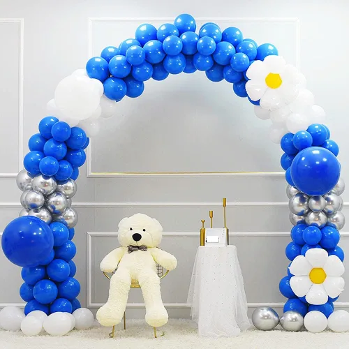 Miniatura 7 de Abbaoww 100 globos azules de látex fuertes de 10 pulgadas para decoración de fiestas, cumpleaños, bodas, aniversarios, Navidad y suministros de arco