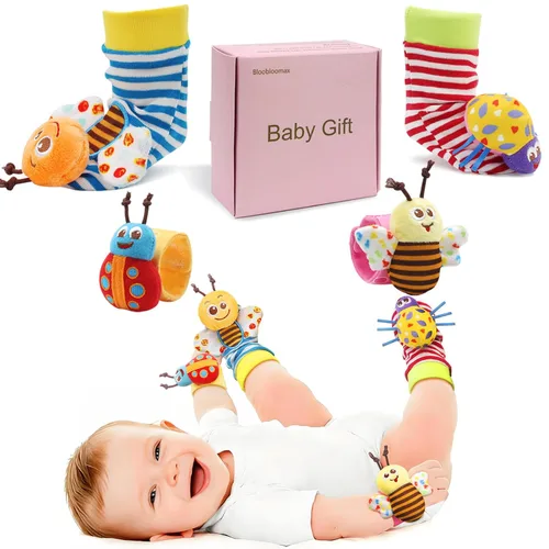 Miniatura 14 de Bloobloomax Juguetes de sonajeros para bebés de 0 a 12 meses, juguetes para bebés de 3 a 6 meses, juguetes de manos y pies para recién nacidos de 0