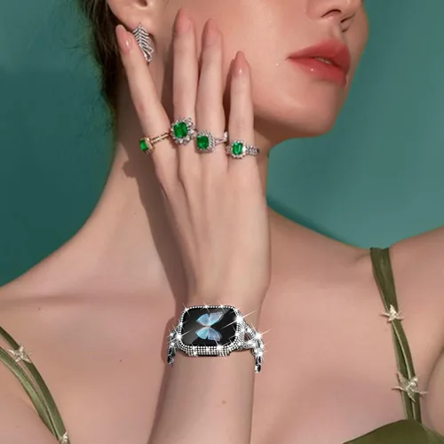 Miniatura 9 de WINGLE Funda brillante para Apple Watch Band para mujeres de 1.575 pulgadas, 1.732 pulgadas, 1.614 pulgadas, 1.772 pulgadas, 1.614 pulgadas, 1.614