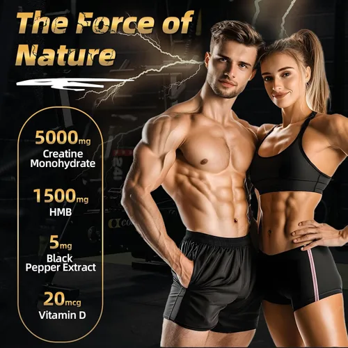 Miniatura 8 de Monohidrato de creatina micronizada para mujeres y hombres, polvo de creatina para hombres y mujeres para mejorar el rendimiento y la fuerza, apoyar