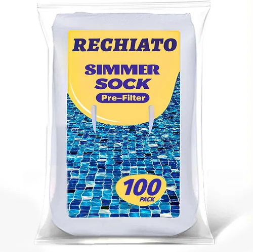 Miniatura 8 de Paquete de 100 calcetines de piscina para filtros de piscina, filtros de cestas y desnatadores para filtrar desechos y hojas, sistema de filtro
