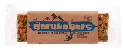 Garuka Bars - Barra energética hecha a mano con miel cruda, embalaje 100% reciclable (proteína de nuez roja, 12 barras)