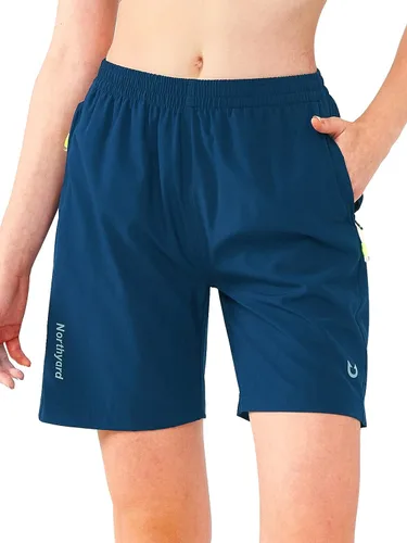 Miniatura 32 de NORTHYARD Pantalones cortos deportivos de senderismo para mujer, de secado rápido, ligeros, para gimnasio, entrenamiento, con 3 bolsillos