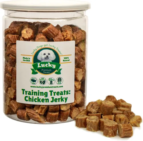 Miniatura 12 de Lucky Premium - Golosinas de entrenamiento de zanahoria de pollo y zanahoria, golosinas pequeñas y crujientes para recompensas de entrenamiento