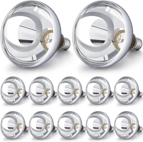 Miniatura 17 de VIHOSE Paquete de 4 lámparas de calor de 125 W, 120 V, R40, bombillas incandescentes de vidrio, bombillas de calefacción incandescentes para re
