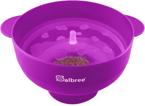 Miniatura 7 de La máquina original Salbree para palomitas de maíz plegable de silicona para microondas, cuenco microondas con capacidad para 16 tazas, utiliza aire