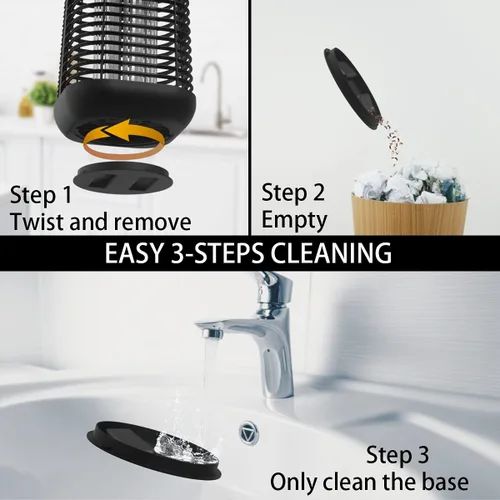 Miniatura 5 de Exterminador de insectos para exteriores/interiores, matamosquitos electrónico de alta potencia 4200 V, resistente al agua, bombilla de lámpara