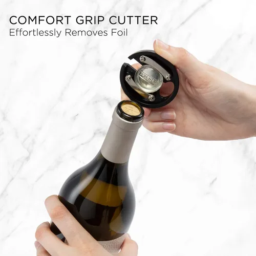 Miniatura 7 de Ivation Juego de regalo de vino 6 en 1: incluye abridor eléctrico de acero inoxidable, conservador al vacío, 2 tapones de corcho, cortador de papel