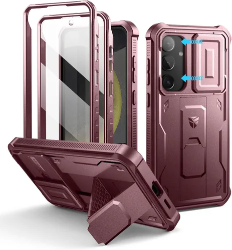 Miniatura 22 de Dexnor Funda para Samsung Galaxy S24 con Cubierta Deslizante Integrada para Cámara y Protector de Pantalla y Soporte, Funda Resistente a los Golpes