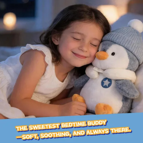Miniatura 7 de Juguete de pingüino parlante interactivo de felpa para bebé y niño, regalos para niños y niñas, cantar, imitar, grabar, repetir lo que dices