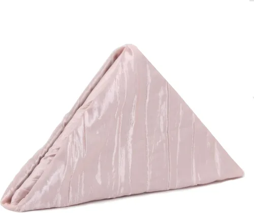 Miniatura 12 de Your Chair Covers - Paquete de 10 servilletas de tela de tafetán arrugadas de color champán de 20 pulgadas, servilletas de lino de gran
