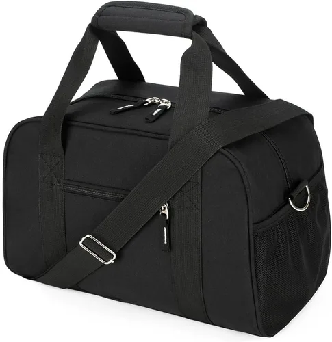 SeaRock Bolsa de gimnasio pequeña de 14 pulgadas para mujeres y hombres, mini bolsa de lona para fines de semana y noche con compartimento para