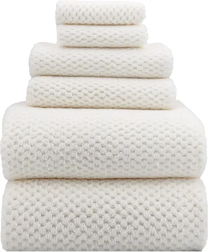Miniatura 11 de YTYC Toallas, 39x78 pulgadas Sábanas de baño extragrandes para adultos Juegos de toallas de baño extra grandes de lujo de 6 Toallas de ducha súper