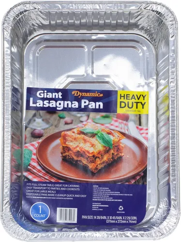 Miniatura 14 de Dynamic Sartén de aluminio resistente (paquete de 24) bandeja de 17.98 x 13.23 x 2.83 pulgadas, para asar, tamaño compacto, apto para horno