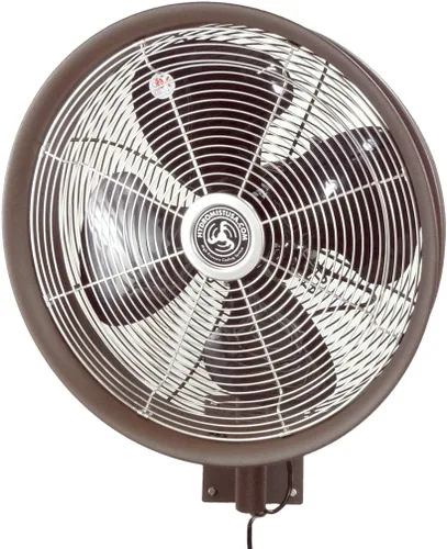 Miniatura 7 de HydroMist Ventilador oscilante de pared para exteriores, control de 3 velocidades en el motor, hoja de alumbre, soporte de montaje y cubierta