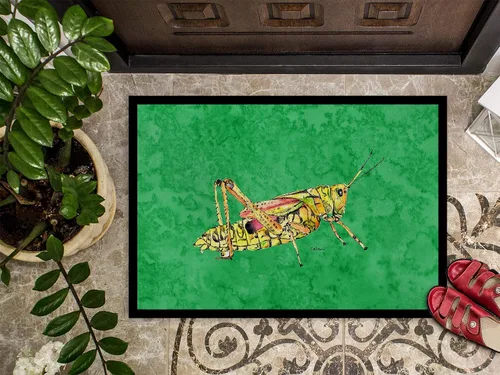 Miniatura 3 de Caroline's Treasures 8849JMAT - Felpudo verde de 24 x 36 pulgadas, tapete para puerta delantera, interior y exterior, para entrada, antideslizante