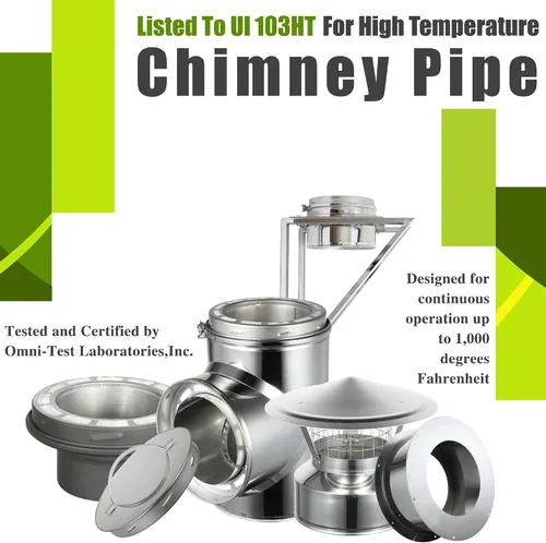 Miniatura 4 de AllFuel HST Tubo de chimenea aislado de doble pared de acero inoxidable 304 de 8 x 48 pulgadas