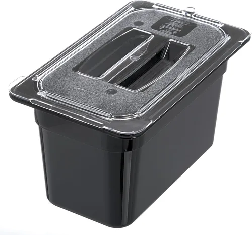 Miniatura 7 de Carlisle FoodService Products 3068203 StorPlus - Sartén para alimentos de cuarto tamaño, policarbonato, 6 pulgadas de profundidad, color negro