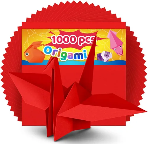 Miniatura 8 de IOOLEEM Papel de origami, 200 hojas, papel de origami negro, cuadrado de 6 pulgadas, papel de color de doble cara.