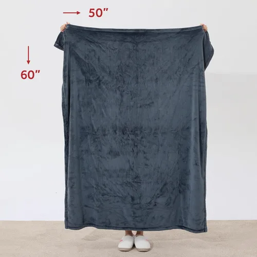 Miniatura 7 de Sunbeam Royal Posh - Manta eléctrica de terciopelo, 50 x 60 pulgadas, 4 ajustes de calor, apagado automático de 4 horas, manta cálida para sofá