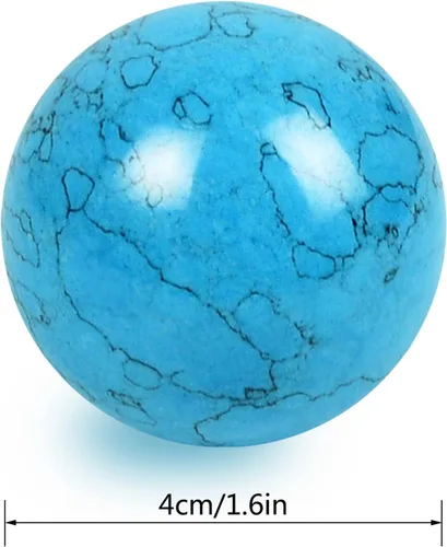 Miniatura 2 de Fengshuibringluck Bolas de salud chinas Baoding de cristal natural de 1.6 pulgadas para terapia de manos, ejercicio y alivio del estrés