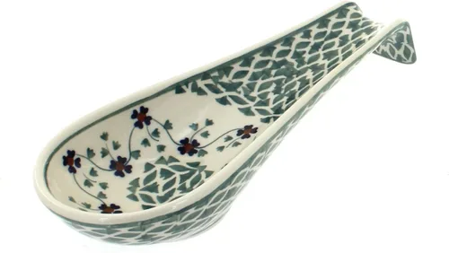 Miniatura 2 de Blue Rose Polish Pottery Blue Violet - Soporte para cuchara mediano