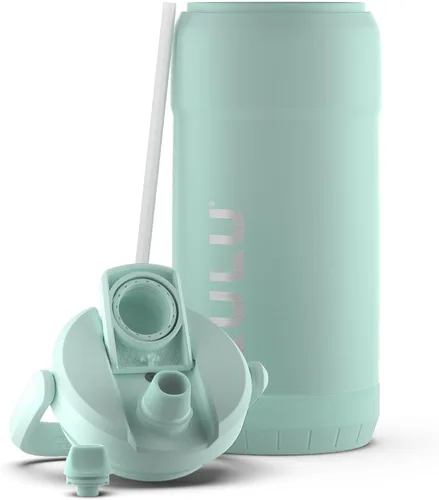 Miniatura 14 de ZULU Goals - Botella de agua de acero inoxidable con gran capacidad, aislada al vacío Jarra reutilizable con asa Tapa a prueba de fugas