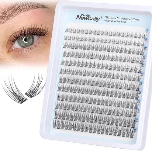 Miniatura 19 de Extensiones de pestañas en racimo naturales, pestañas individuales onduladas, 10-16 mm, para colocar en casa, extensiones de pestañas en racimo