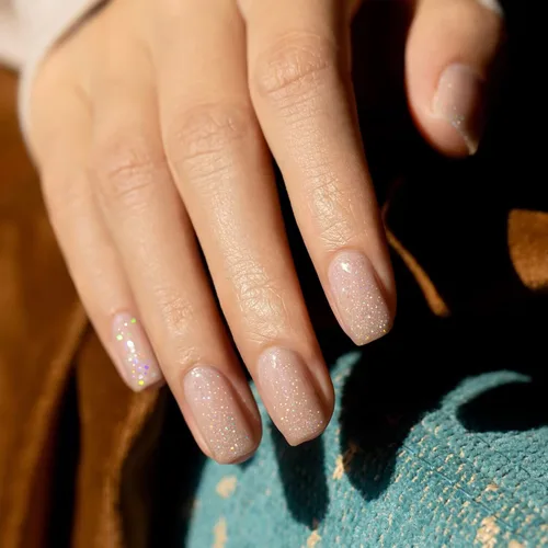 Miniatura 5 de RARJSM Juego de 6 esmaltes de gel con purpurina color nude, rosa pálido, gelatina lechosa, cachemira, rosa, beige, albaricoque, marrón champán