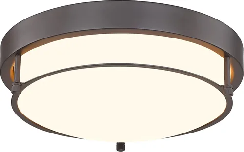 Miniatura 12 de 4822-BN - Lámpara de techo cerca de techo, de níquel con 2 luces para lavandería, cocina, dormitorio, baño, 4822-BN Clase esmerilada y níquel