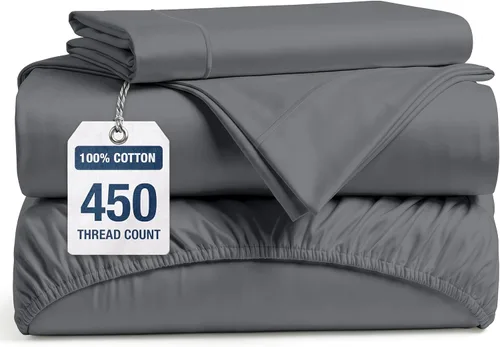 Miniatura 15 de LANE LINEN - Sábanas tamaño Split King para cama ajustable, 450 hilos, 100% algodón, 2 sábanas bajeras individuales XL, con bolsillo profundo
