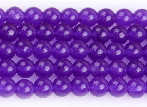 Miniatura 3 de JOE FOREMAN Cuentas redondas de piedra natural de jade morado oscuro de 0.157 in para fabricación de joyas, cuentas de 15 pulgadas, piedras