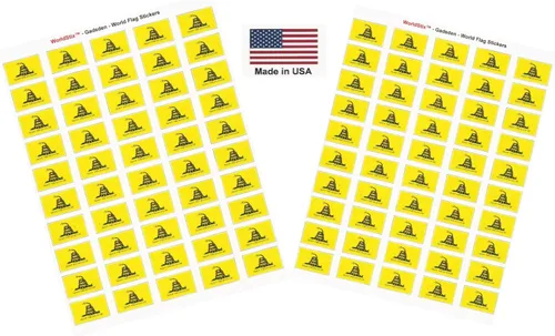Miniatura 246 de 100 calcomanías de la bandera de Alaska; 1.5" x 1" hechas en Estados Unidos, calcomanías autoadhesivas de la bandera del estado para álbumes