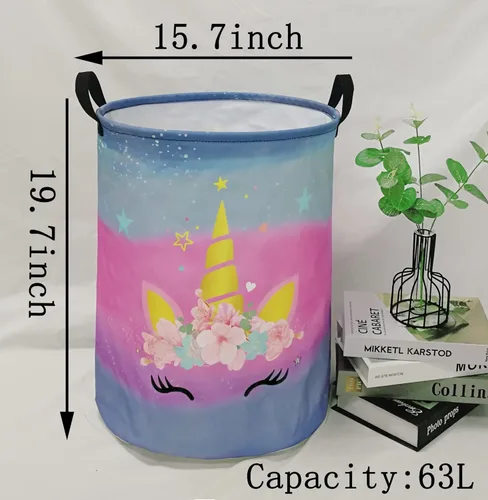 Miniatura 2 de Cesta grande para almacenaje impermeable, cesta organizadora ligera para usar como cesto de la ropa, cubos para juguetes, cestas de regalo