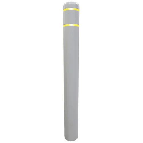Miniatura 20 de Ideal Shield Cubierta de bolardo de seguridad negra de 1/8 pulgadas de 4 pulgadas con rayas rojas, 60 pulgadas de alto. Cinta de instalación