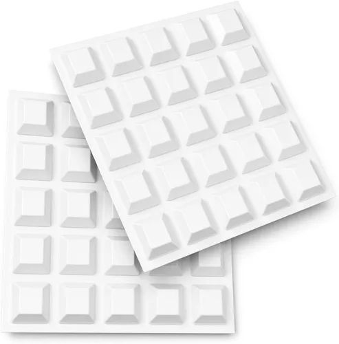 Miniatura 14 de Pies de goma negras (paquete de 53) almohadillas autoadhesivas – Parachoques cuadrados altos adhesivos para electrónica, altavoces, laptop, Negro
