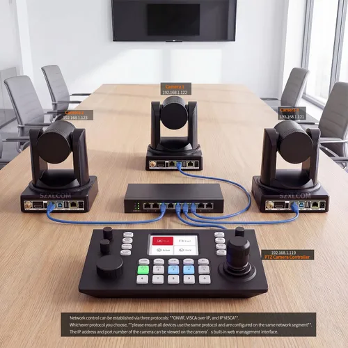 Miniatura 6 de Cámara PTZ 4K para sala de conferencias e iglesia, zoom óptico 20X, HDMI SDI USB LAN, cámara de seguimiento automático AI para transmisión en vivo