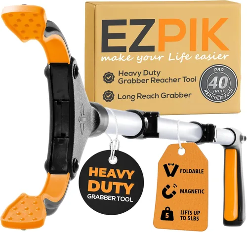 Miniatura 14 de EZPIK Pro herramienta de agarre plegable de 43" para personas mayores - Herramienta de agarre para ancianos, herramienta de alcance resistente