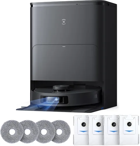 ECOVACS DEEBOT T30S AI Care Robot Aspiradora y Trapeador, 11000Pa, Trapeado de Borde Adaptativo TruEdge, ZeroTangle, AI Instant Re-mop, Lavado de